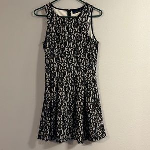 Black and white floral dress